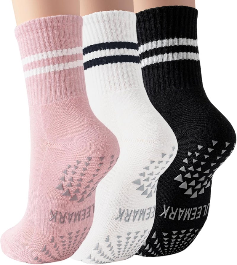 ULEEMARK Store Womens Pilates Non slip Yoga Socks Dance Gym Exercise Ankle Socks - Image 1